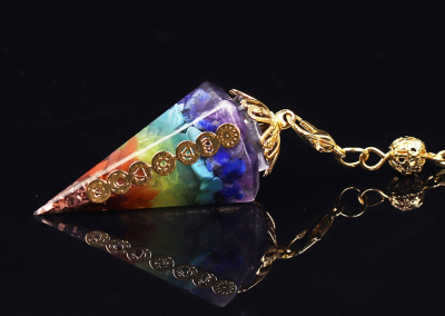 Orgonite Reiki Pendulum Natural Stone Amulet Healing 7 Chakra Crystal Energy Meditation Hexagonal Pendanr For Women Jewelry